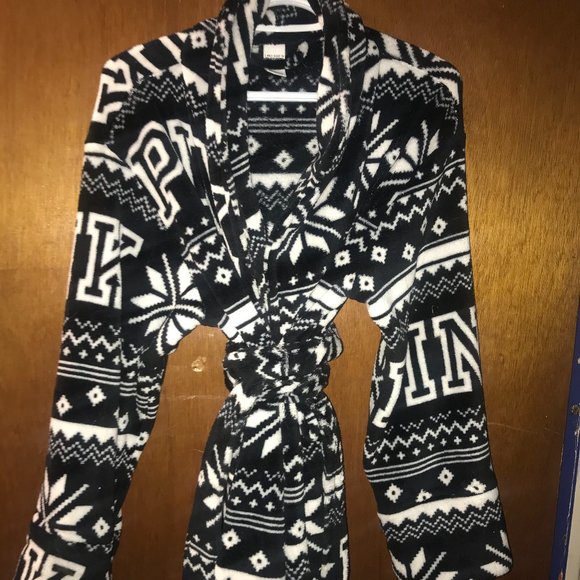 PINK bath robe, house coat - Picture 2 of 2